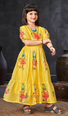 Kota Silk Party Wear Girls Gown